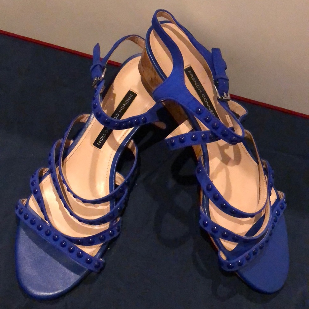 Blue French Connection Wedge Dress Sandal